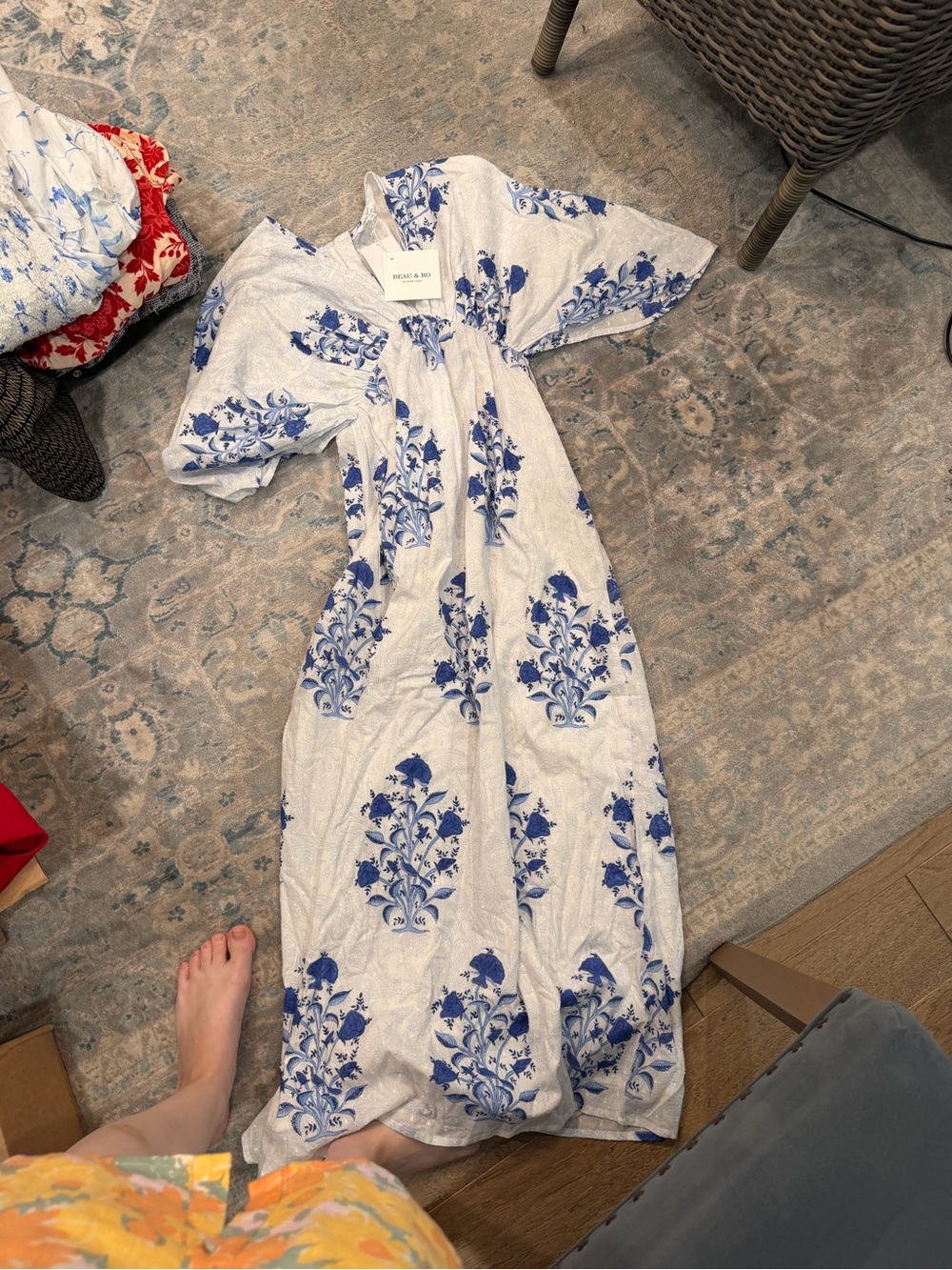 Blue Floral Women’s Dress - XS